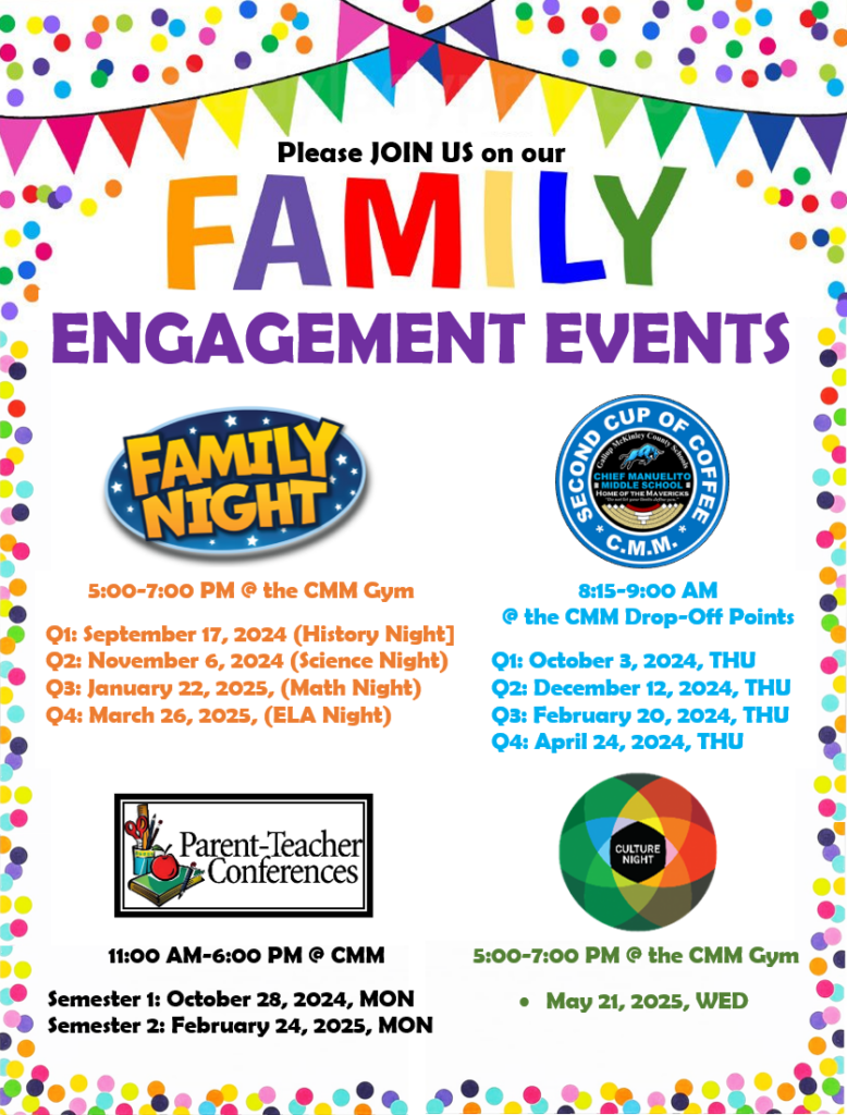 Family Engagement Events SY 2024 2025